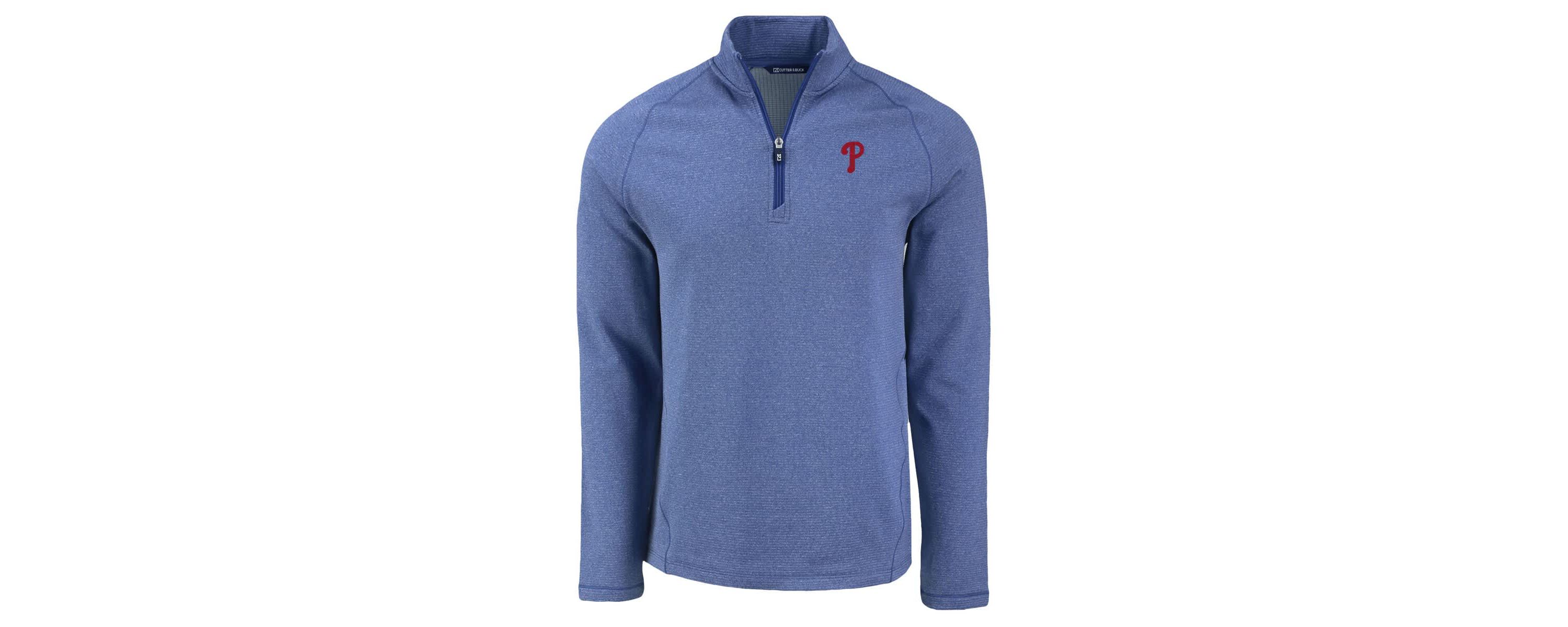 MLB Philadelphia Phillies Peshastin Eco Fleece Recycled Raglan Quarter-Zip Top