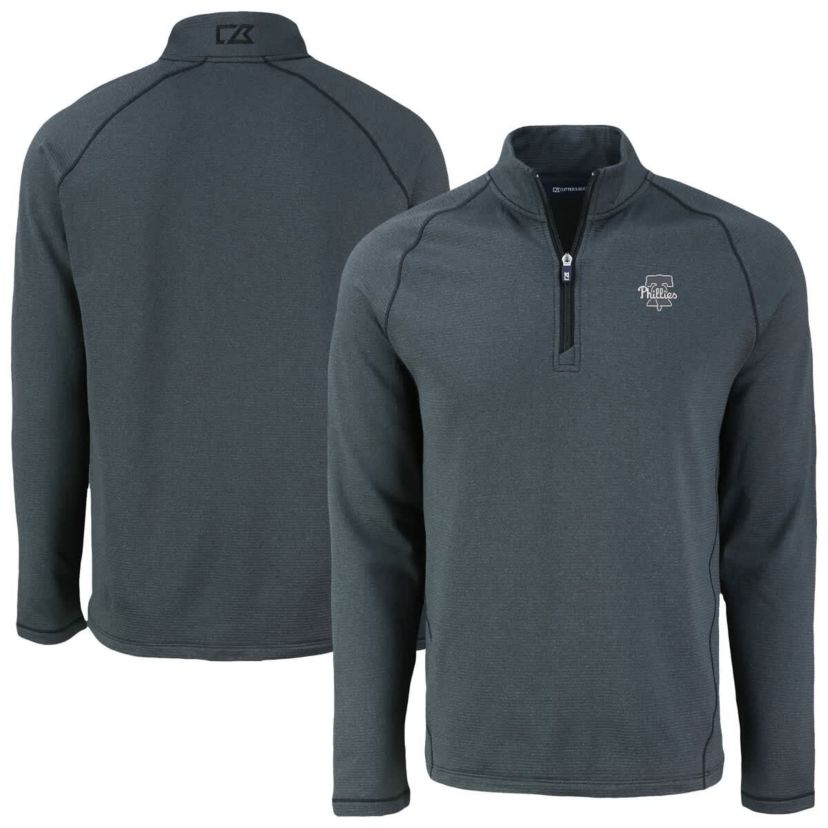MLB Philadelphia Phillies Peshastin Eco Fleece Recycled Raglan Quarter-Zip Top