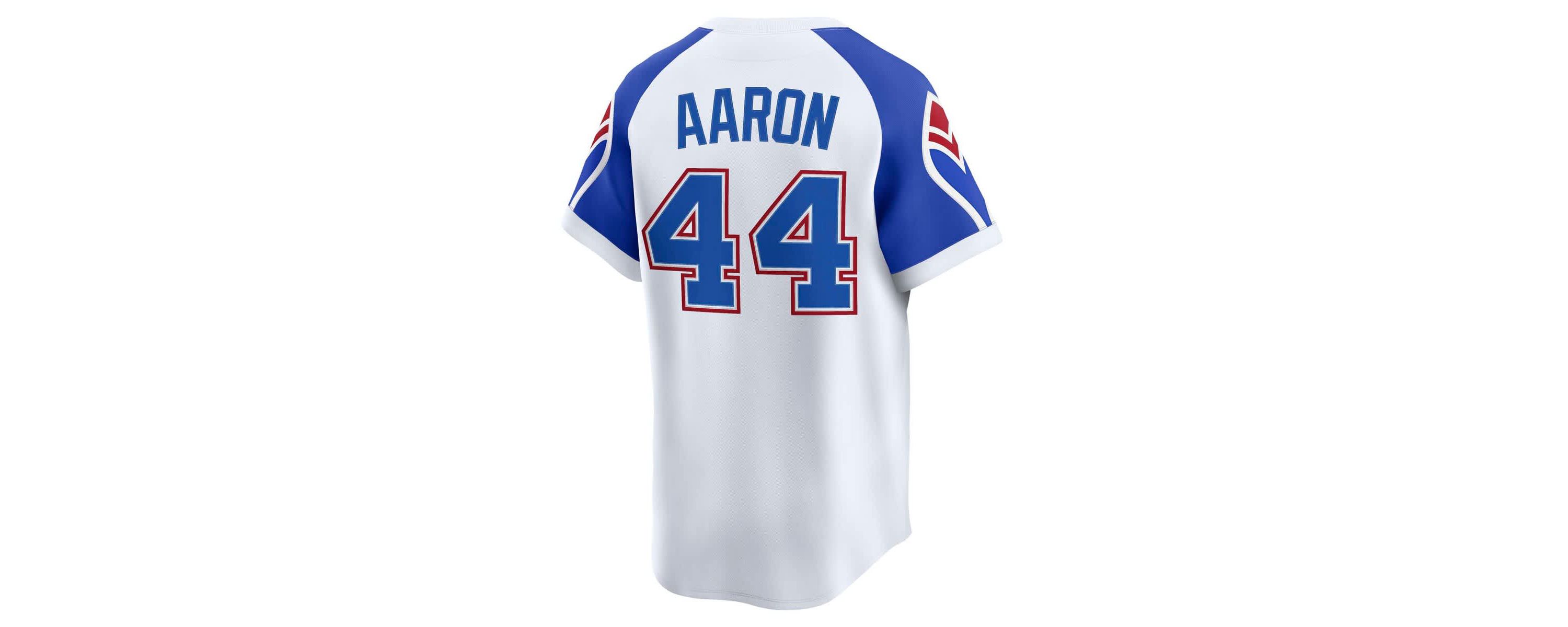 MLB Nike Hank Aaron Atlanta Braves Throwback Cooperstown Collection Limited Jersey