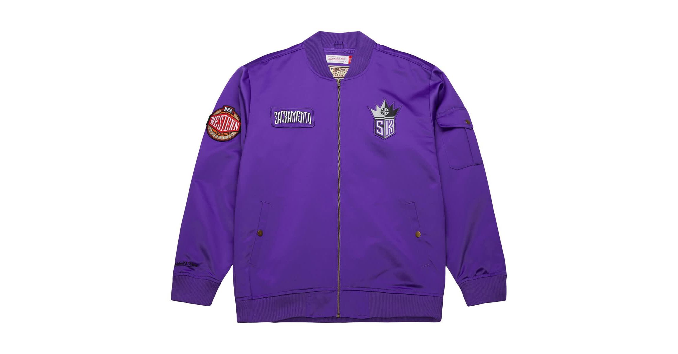 NBA Sacramento Kings Hardwood Classics Nights Team Leader Satin Full-Zip Jacket