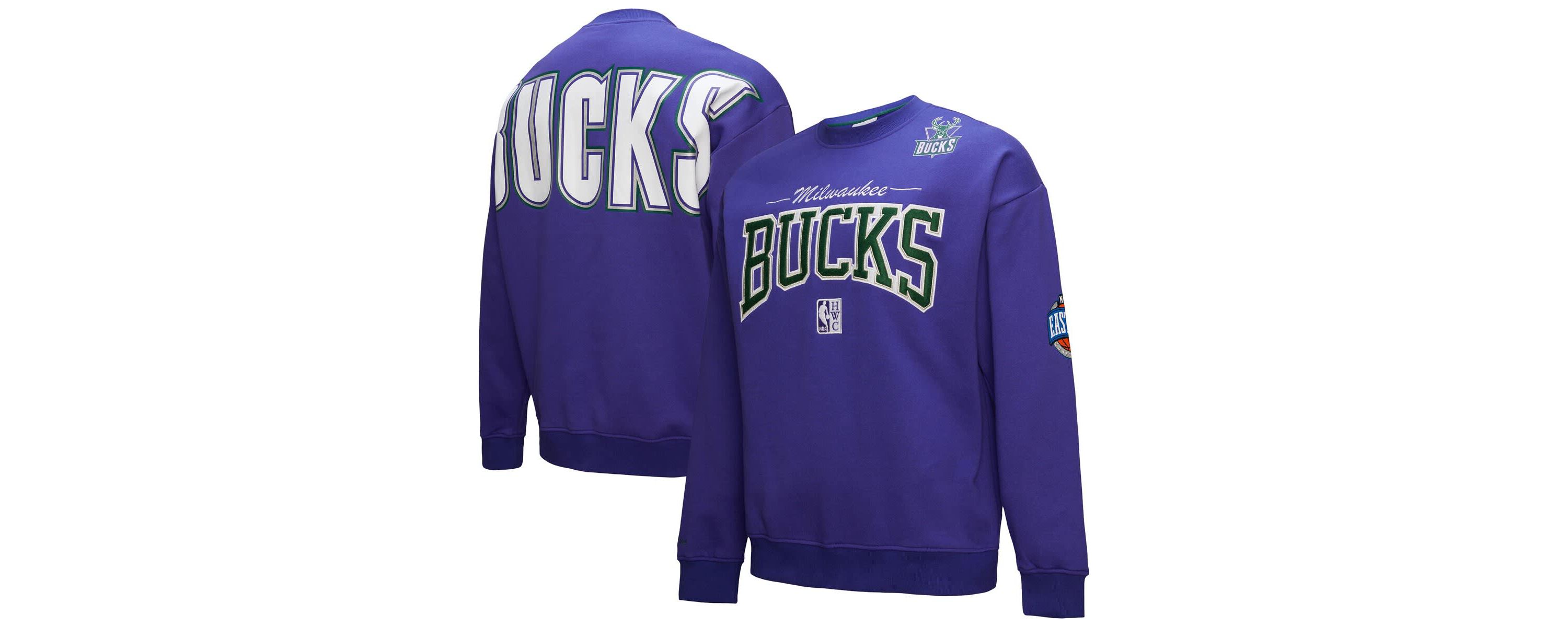 NBA Milwaukee Bucks Hardwood Classics There & Back 2.0 Vintage Pullover Sweatshirt