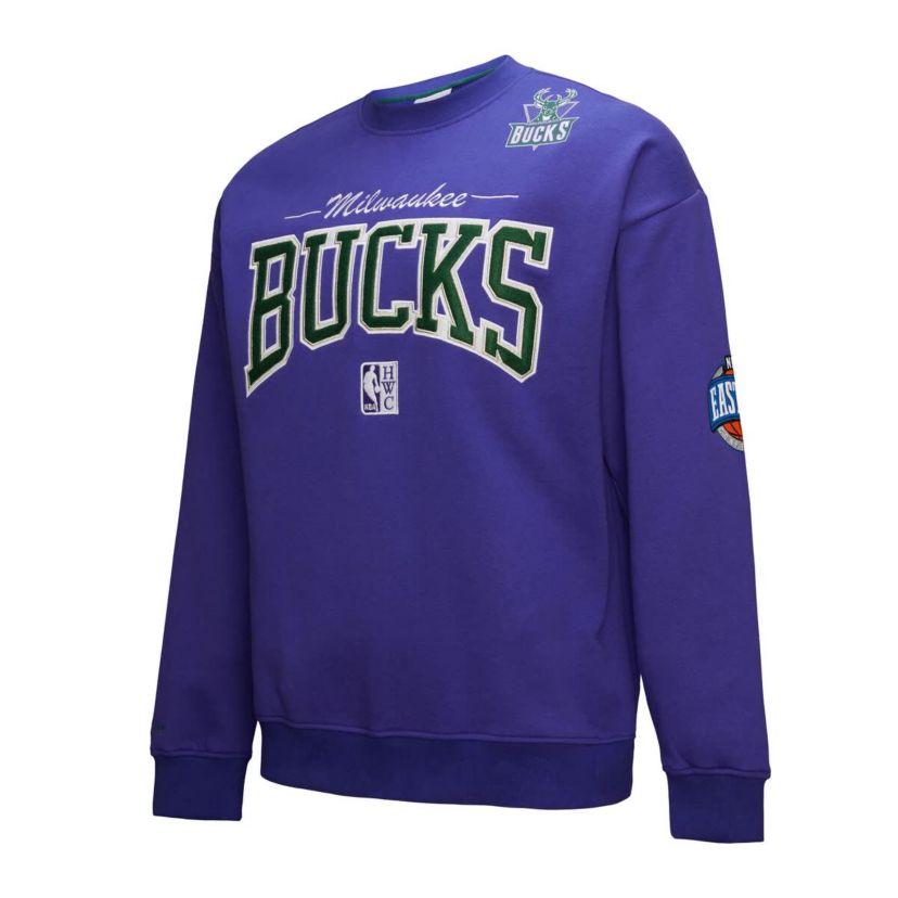 NBA Milwaukee Bucks Hardwood Classics There & Back 2.0 Vintage Pullover Sweatshirt