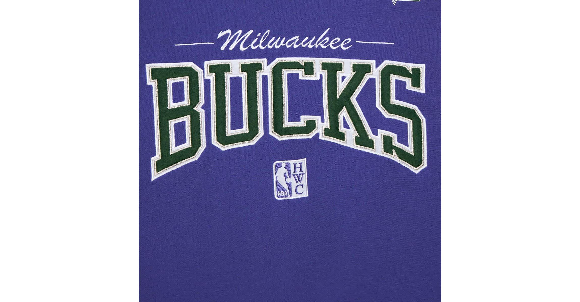 NBA Milwaukee Bucks Hardwood Classics There & Back 2.0 Vintage Pullover Sweatshirt
