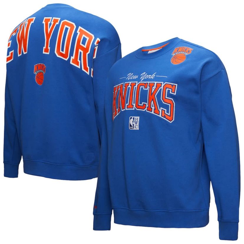 NBA New York Knicks Hardwood Classics There & Back 2.0 Vintage Pullover Sweatshirt