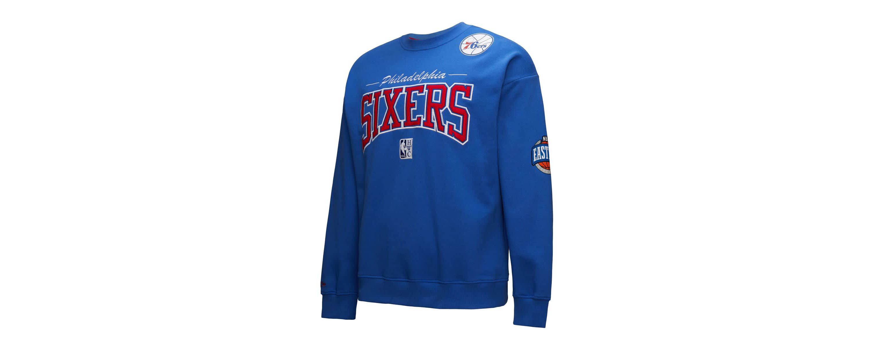NBA Philadelphia 76ers Hardwood Classics There & Back 2.0 Vintage Pullover Sweatshirt
