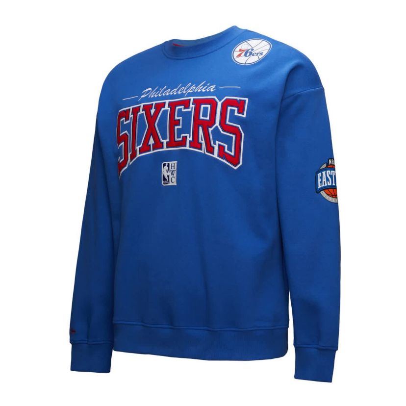 NBA Philadelphia 76ers Hardwood Classics There & Back 2.0 Vintage Pullover Sweatshirt