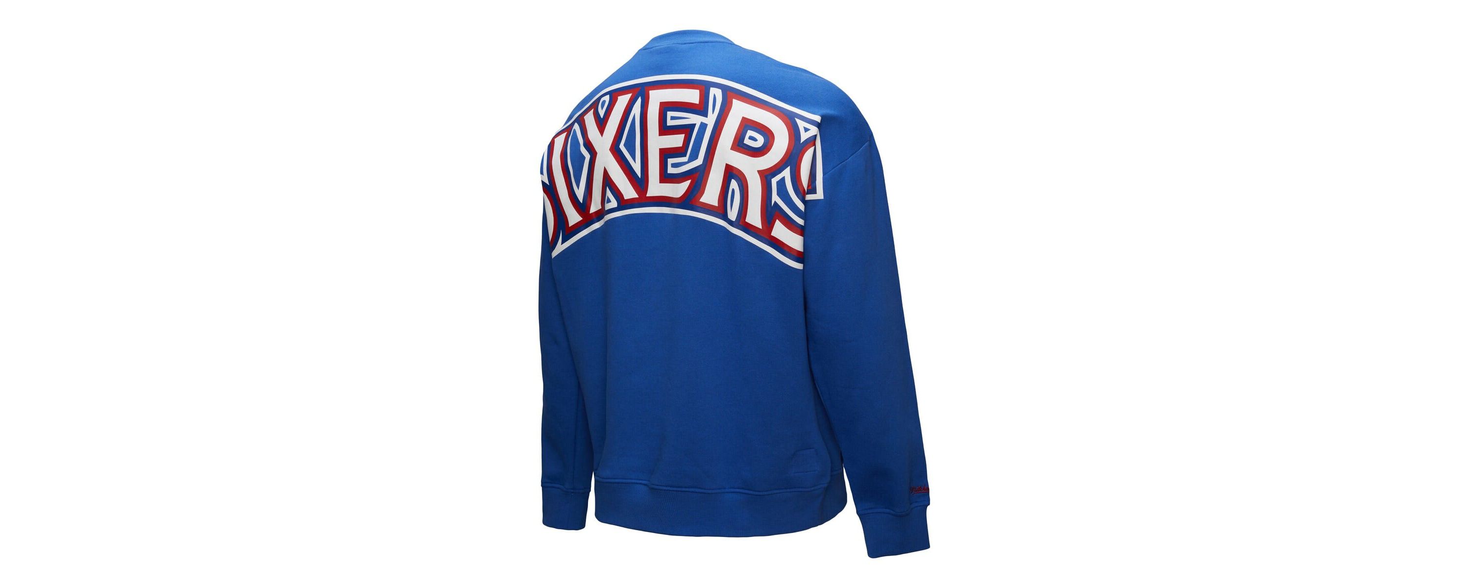 NBA Philadelphia 76ers Hardwood Classics There & Back 2.0 Vintage Pullover Sweatshirt