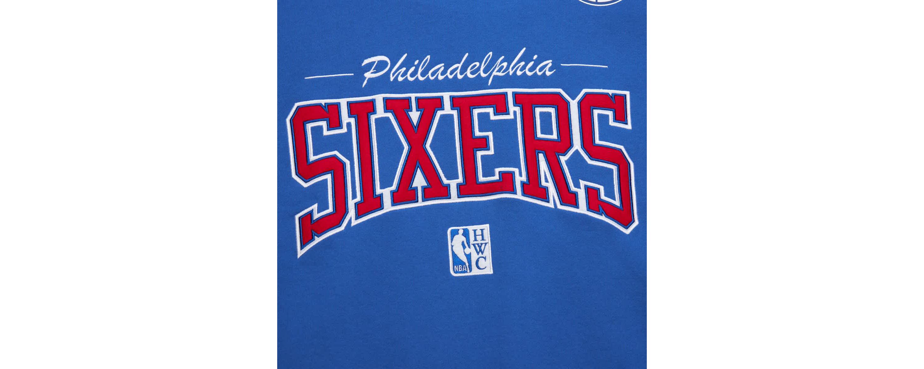 NBA Philadelphia 76ers Hardwood Classics There & Back 2.0 Vintage Pullover Sweatshirt