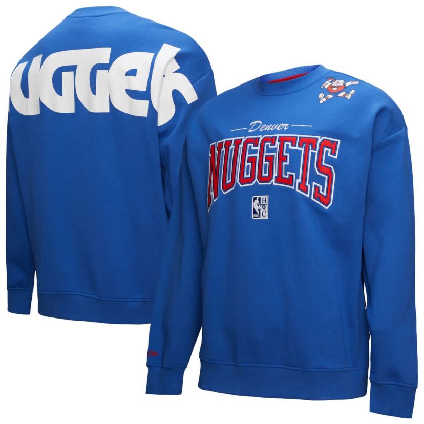 NBA Denver Nuggets Hardwood Classics There & Back 2.0 Vintage Pullover Sweatshirt