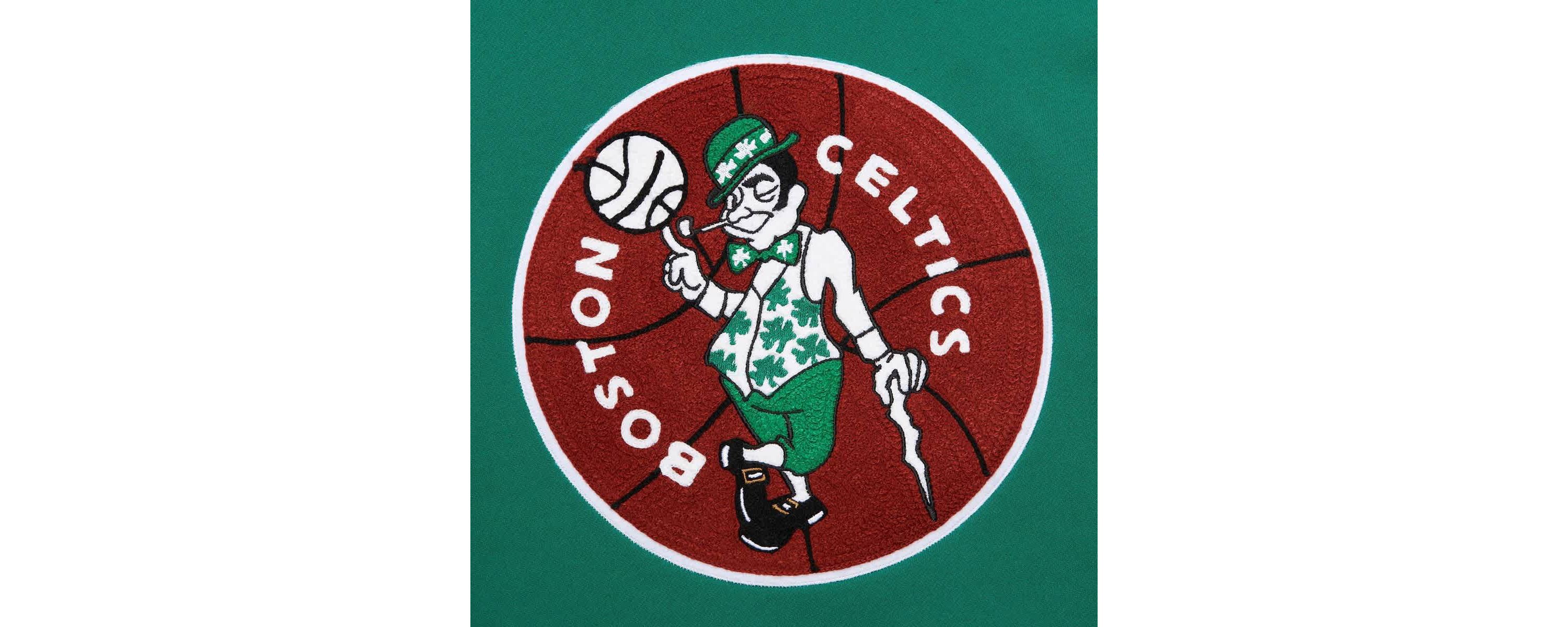 NBA Kelly Boston Celtics Chainstitch Applique Vintage Heavyweight Pullover Hoodie
