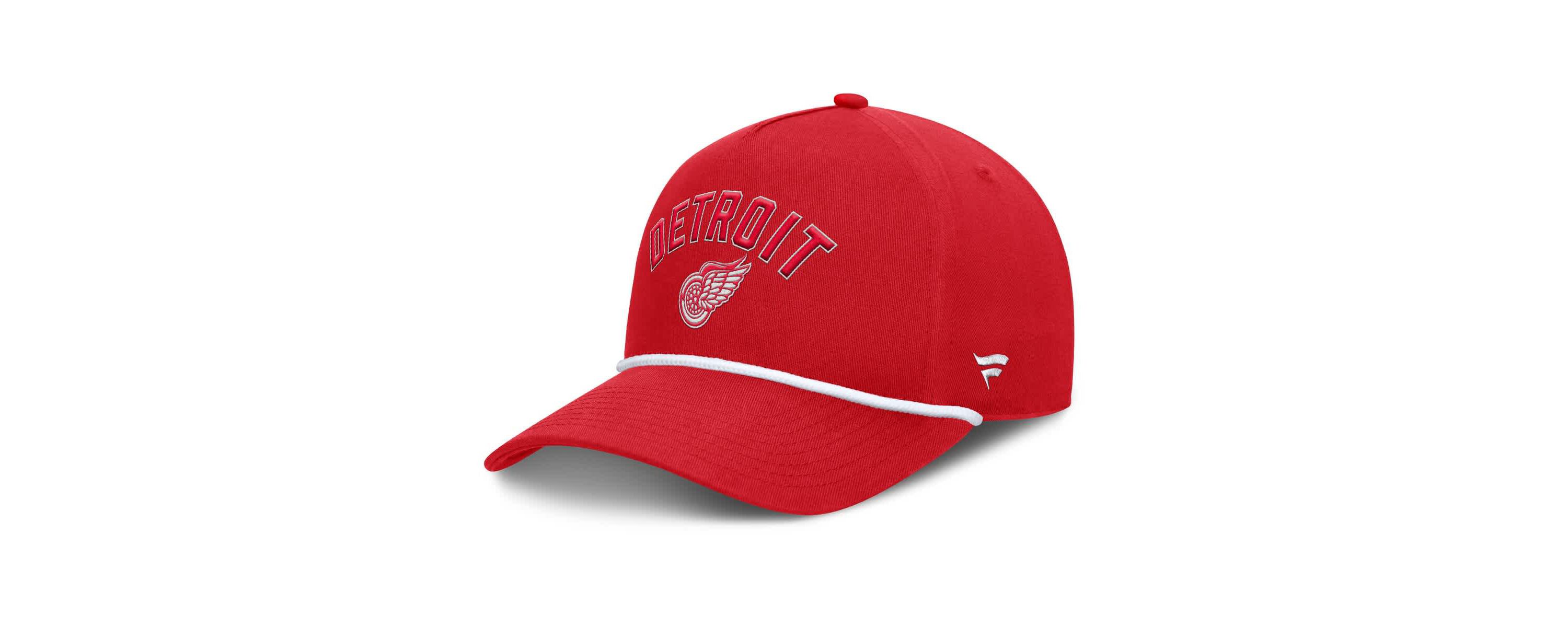 NHL Fanatics Detroit Wings Decades Collection A-Frame Rope Adjustable Hat