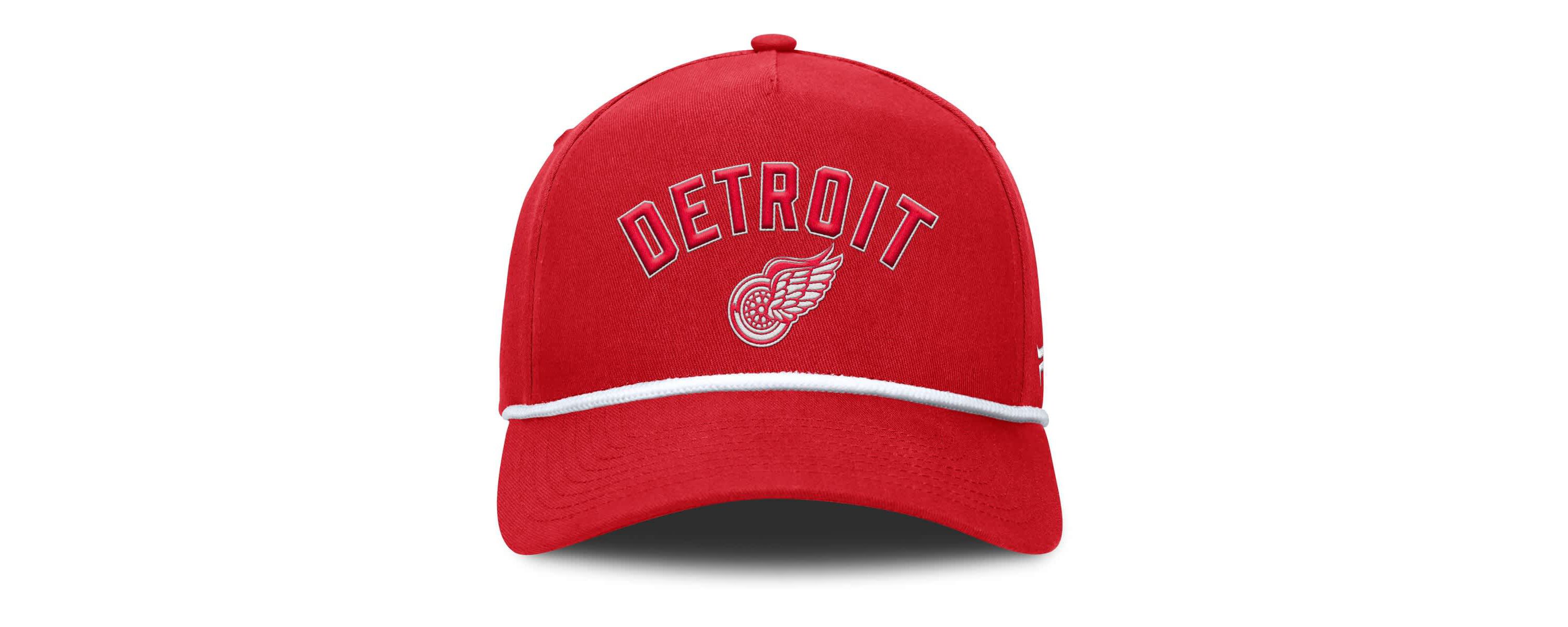 NHL Fanatics Detroit Wings Decades Collection A-Frame Rope Adjustable Hat