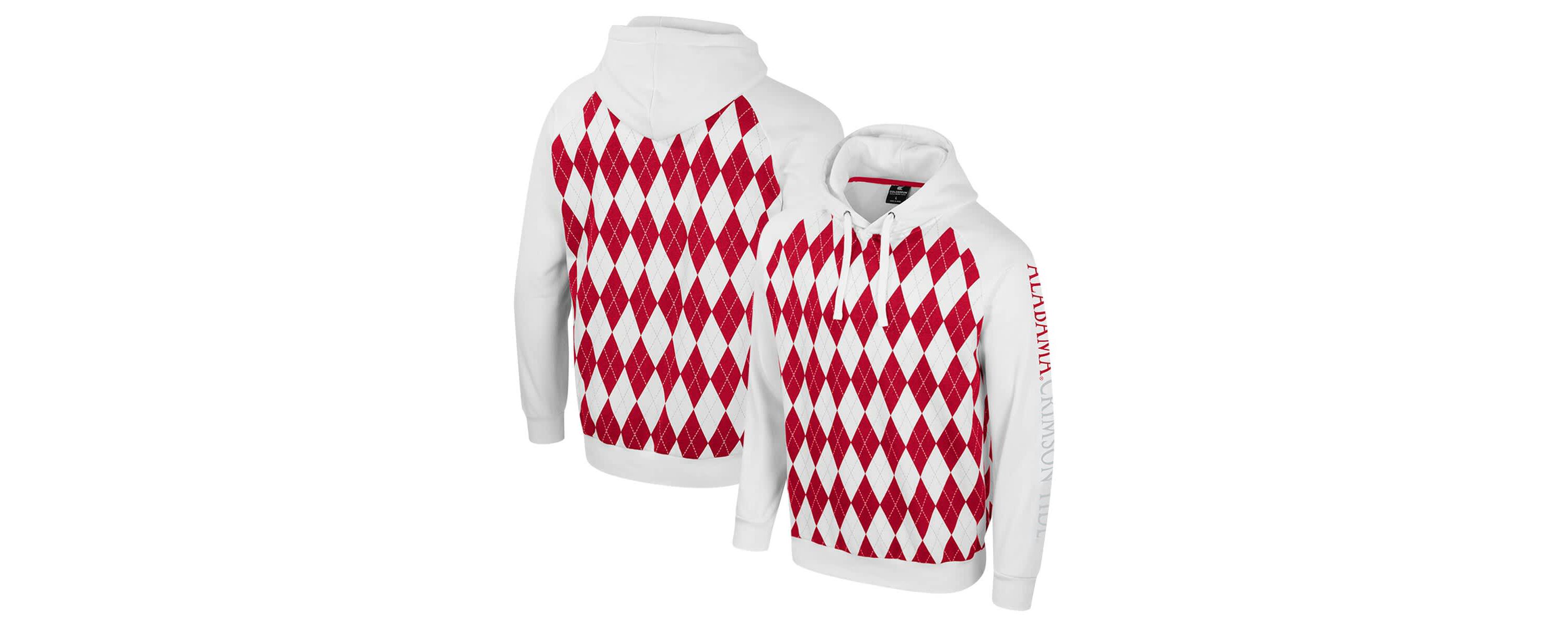 Alabama Crimson Tide NCAA Alabama Tide The Dealio Raglan Pullover Hoodie