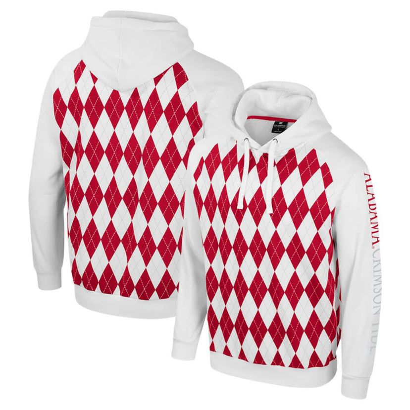 Alabama Crimson Tide NCAA Alabama Tide The Dealio Raglan Pullover Hoodie