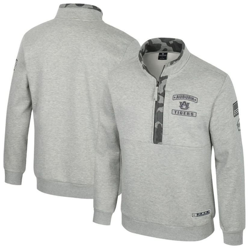 NCAA Auburn Tigers OORAH OHT Military Appreciation Fleece Quarter-Zip Jacket