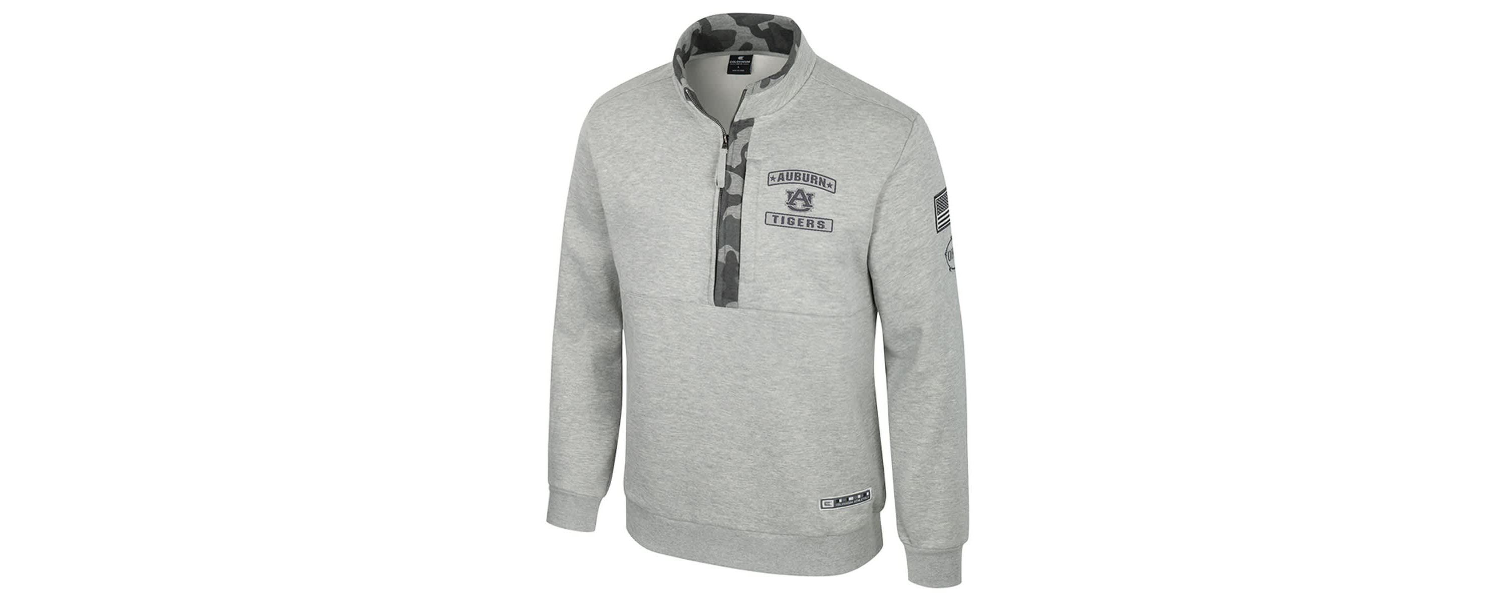 NCAA Auburn Tigers OORAH OHT Military Appreciation Fleece Quarter-Zip Jacket
