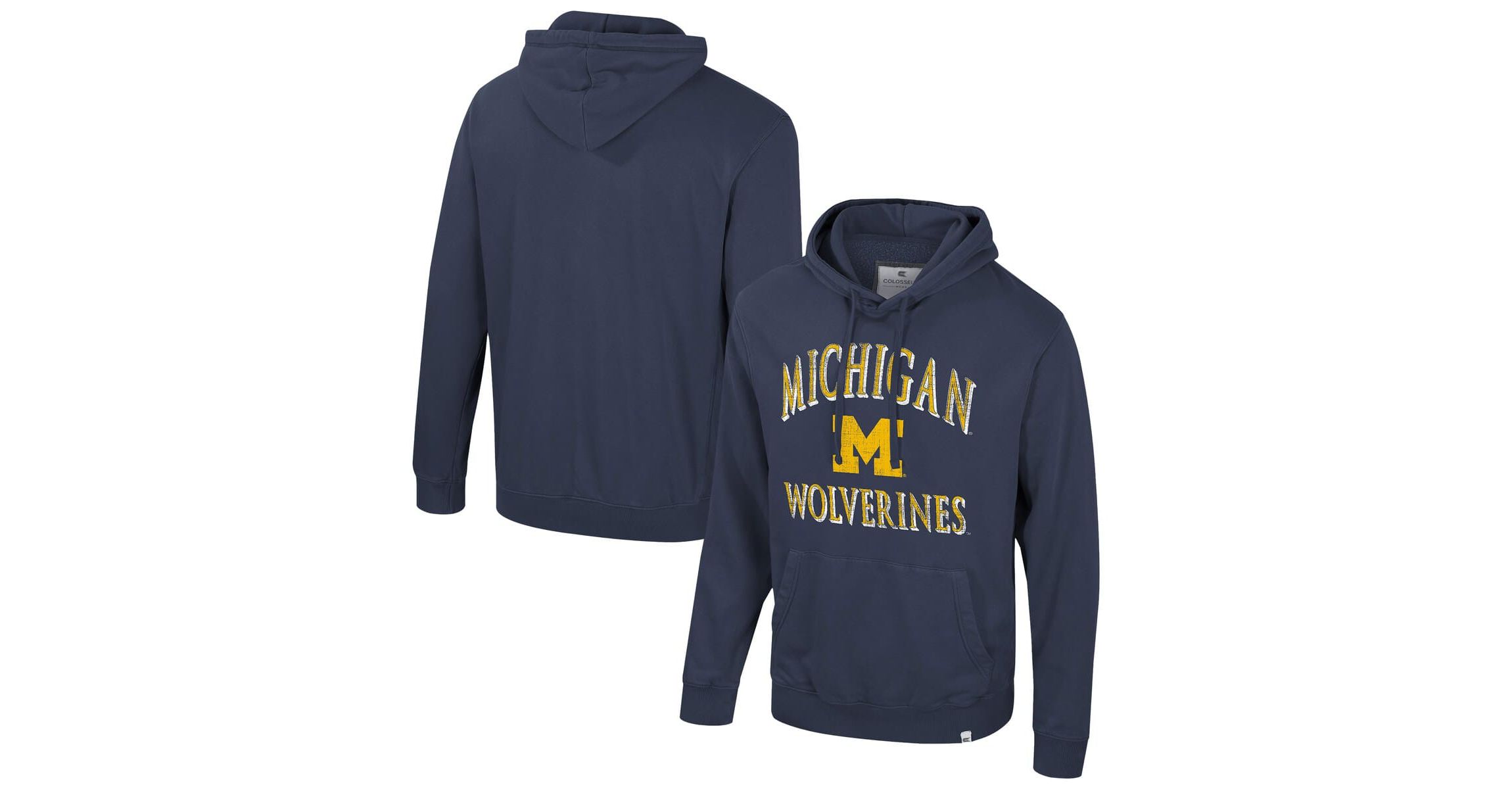 NCAA Michigan Wolverines Big & Tall Cap E-Tan Pullover Hoodie