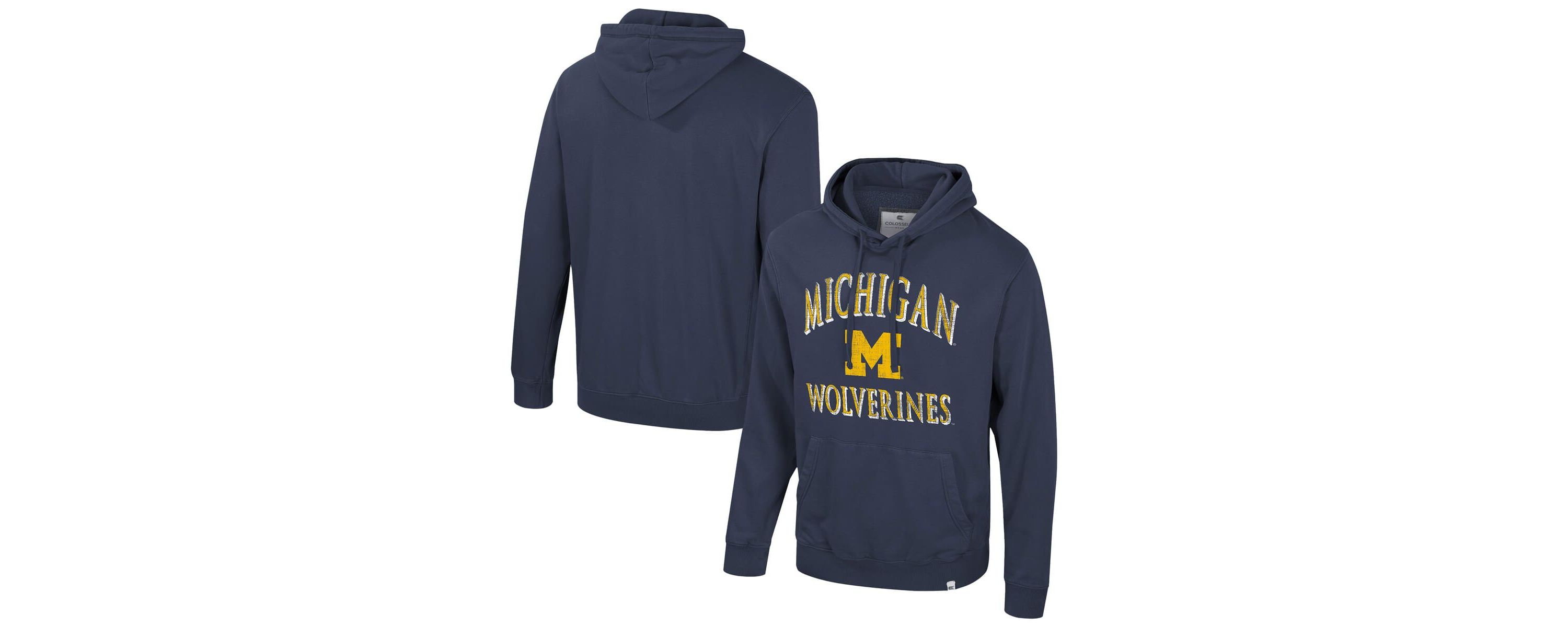 NCAA Michigan Wolverines Big & Tall Cap E-Tan Pullover Hoodie