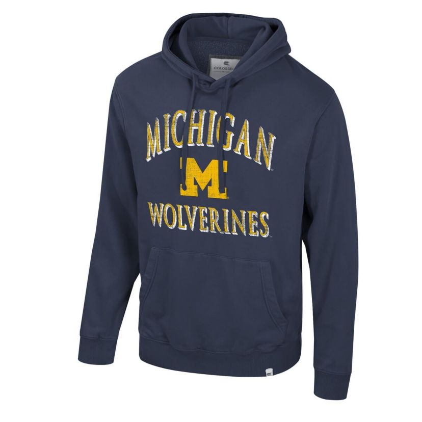 NCAA Michigan Wolverines Big & Tall Cap E-Tan Pullover Hoodie
