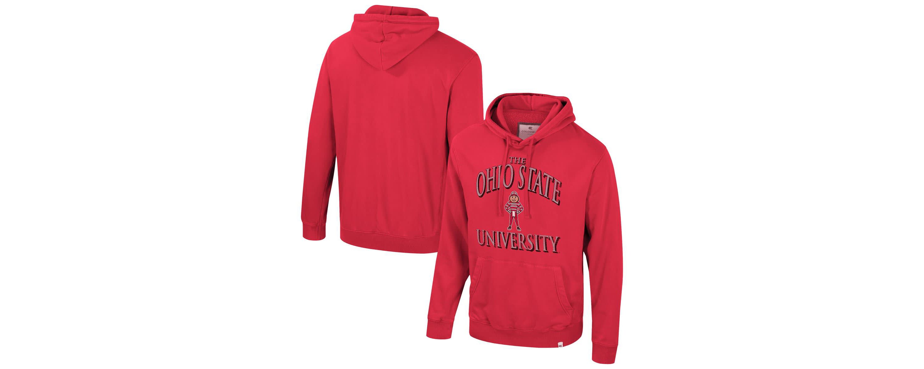 NCAA Ohio State Buckeyes Big & Tall Cap E-Tan Pullover Hoodie