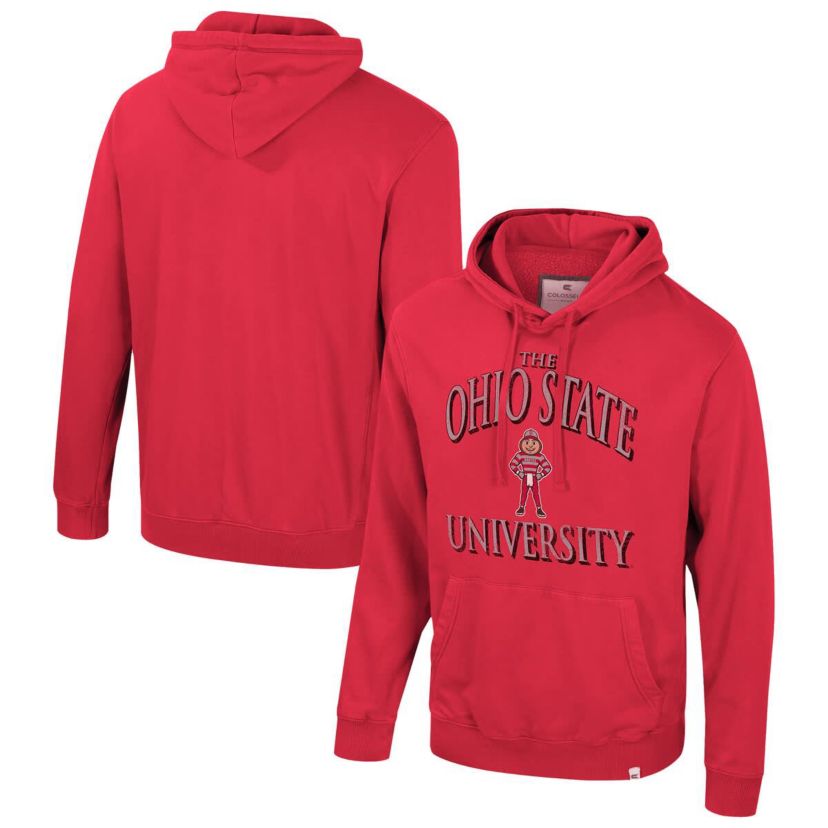 NCAA Ohio State Buckeyes Big & Tall Cap E-Tan Pullover Hoodie