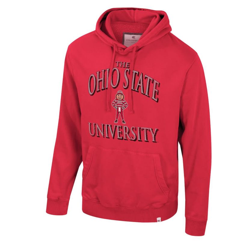 NCAA Ohio State Buckeyes Big & Tall Cap E-Tan Pullover Hoodie