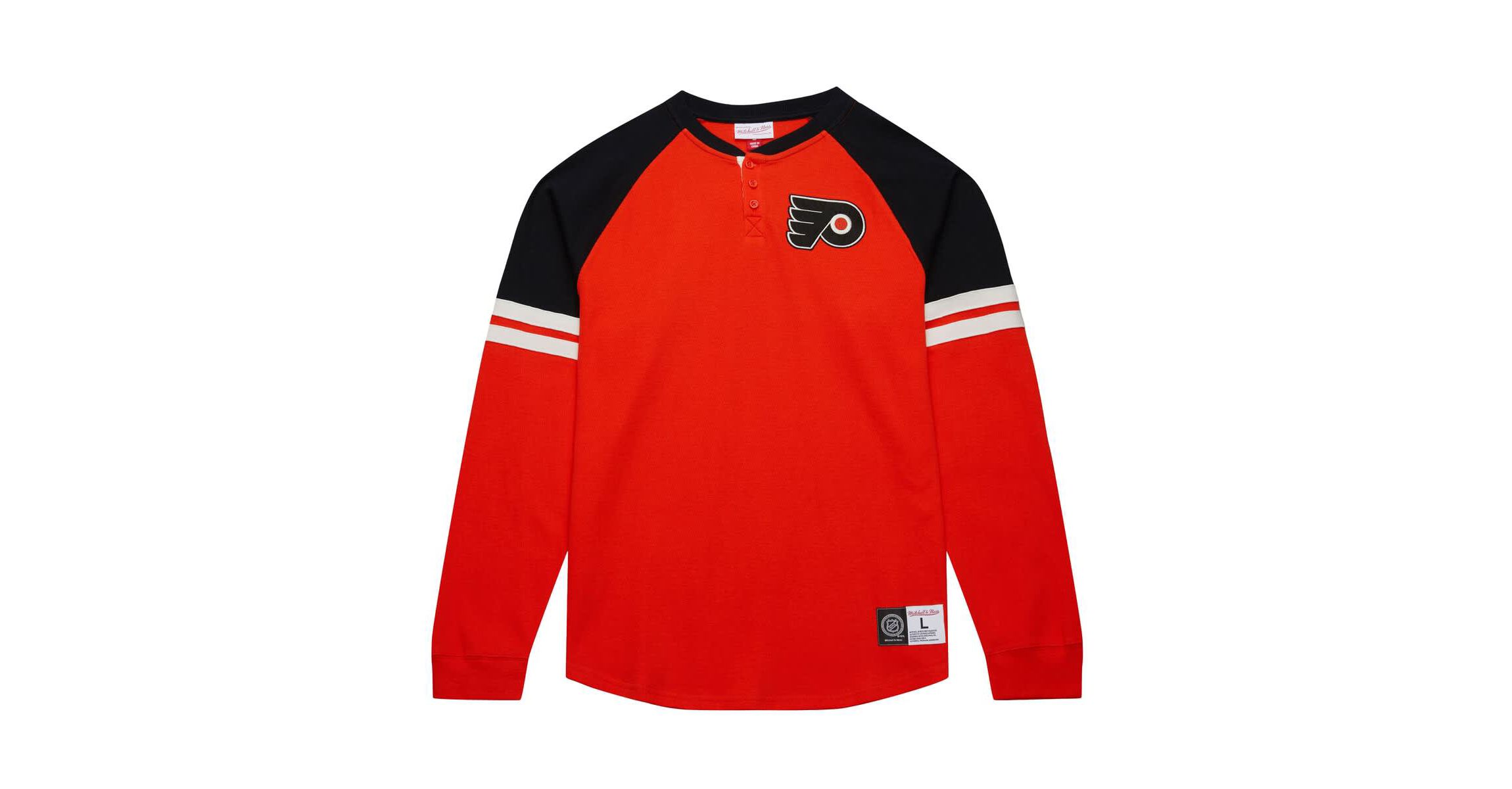 NHL Philadelphia Flyers Thermal Henley Long Sleeve T-Shirt