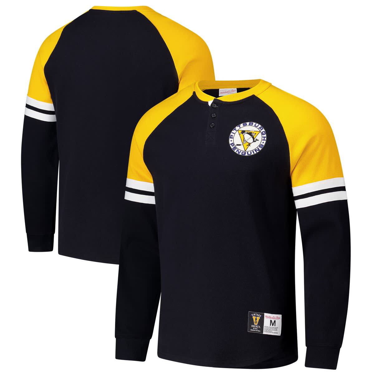 NHL Pittsburgh Penguins Thermal Henley Long Sleeve T-Shirt