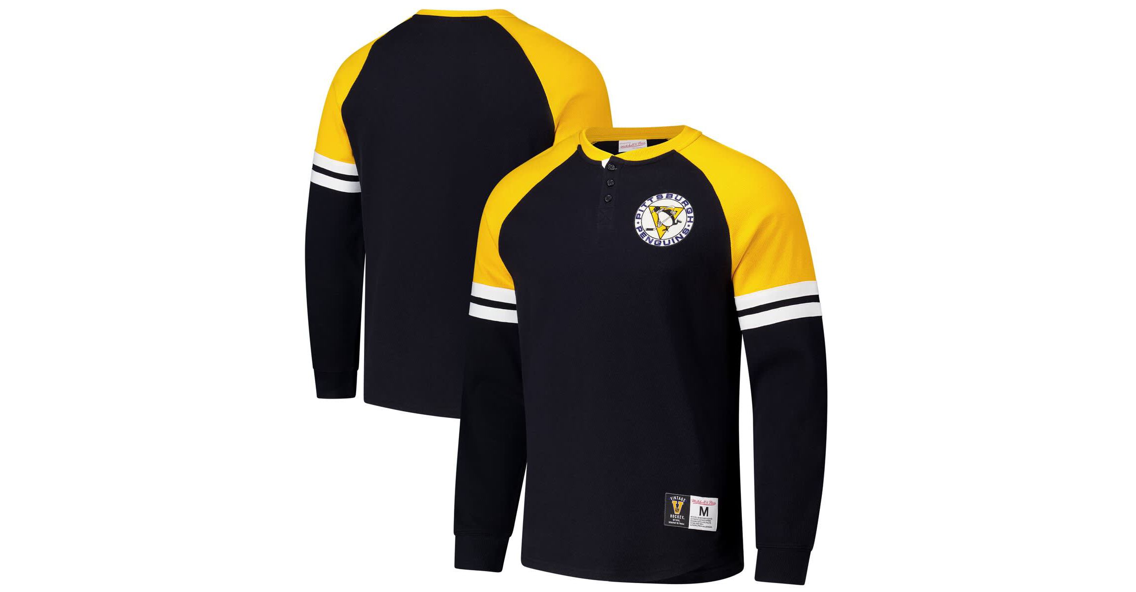 NHL Pittsburgh Penguins Thermal Henley Long Sleeve T-Shirt