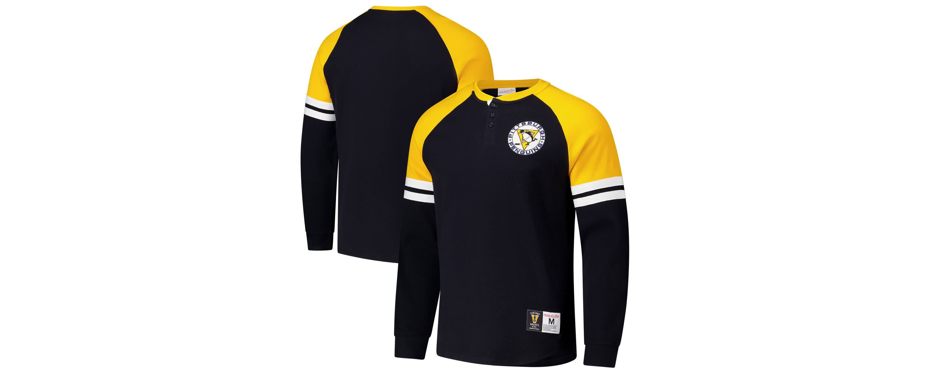 NHL Pittsburgh Penguins Thermal Henley Long Sleeve T-Shirt