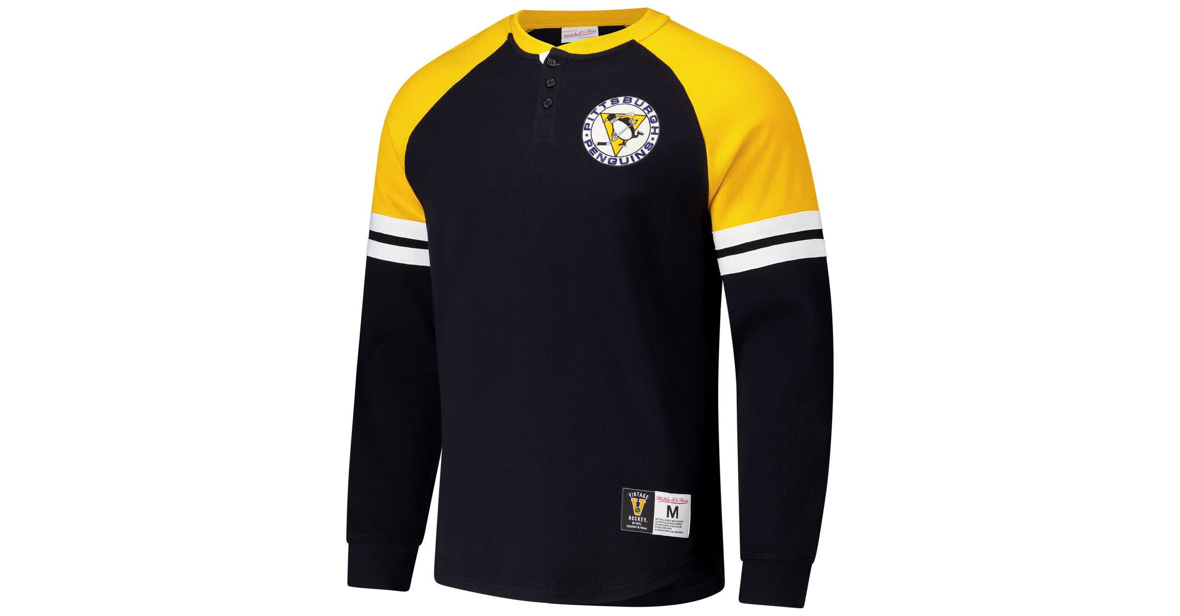 NHL Pittsburgh Penguins Thermal Henley Long Sleeve T-Shirt