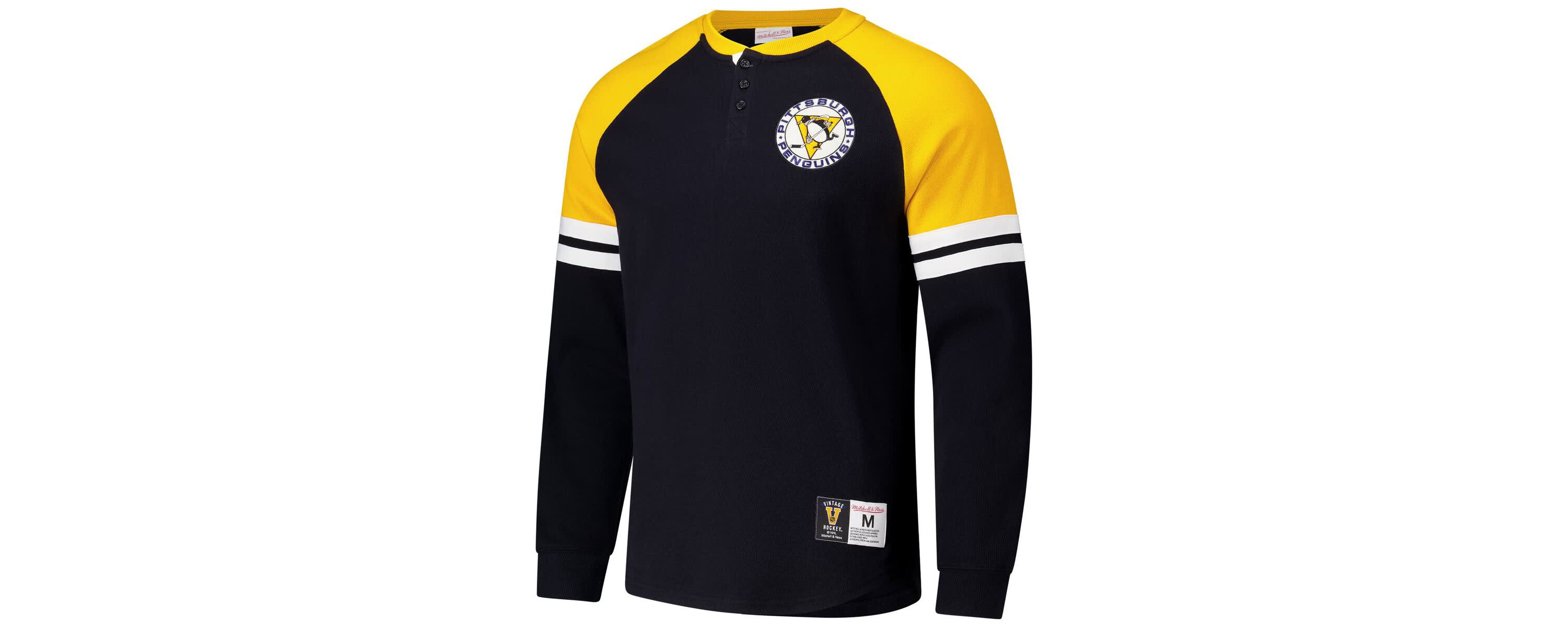 NHL Pittsburgh Penguins Thermal Henley Long Sleeve T-Shirt
