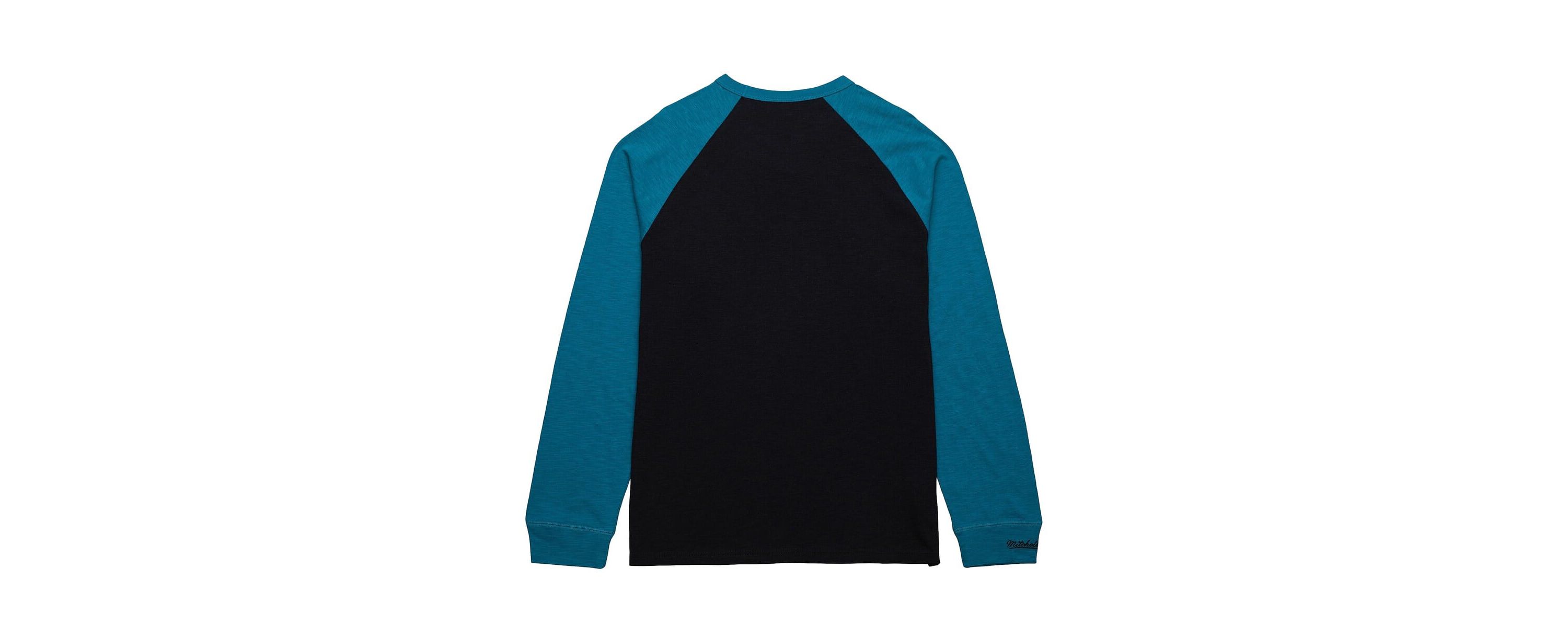 NHL Black/Teal San Jose Sharks Legendary Slub Raglan Long Sleeve T-Shirt