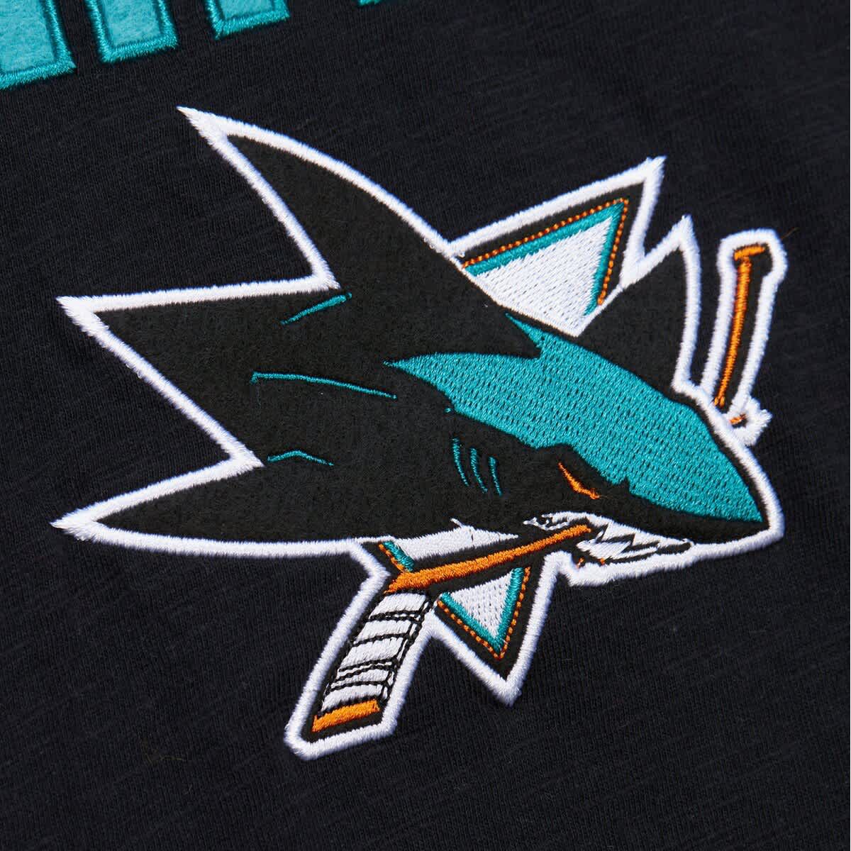 NHL Black/Teal San Jose Sharks Legendary Slub Raglan Long Sleeve T-Shirt