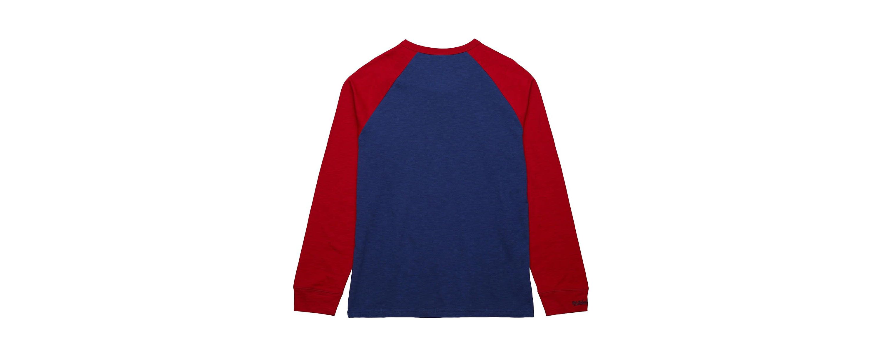 NHL Blue/Red New York Rangers Legendary Slub Raglan Long Sleeve T-Shirt