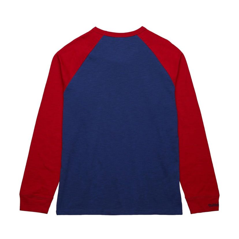 NHL Blue/Red New York Rangers Legendary Slub Raglan Long Sleeve T-Shirt