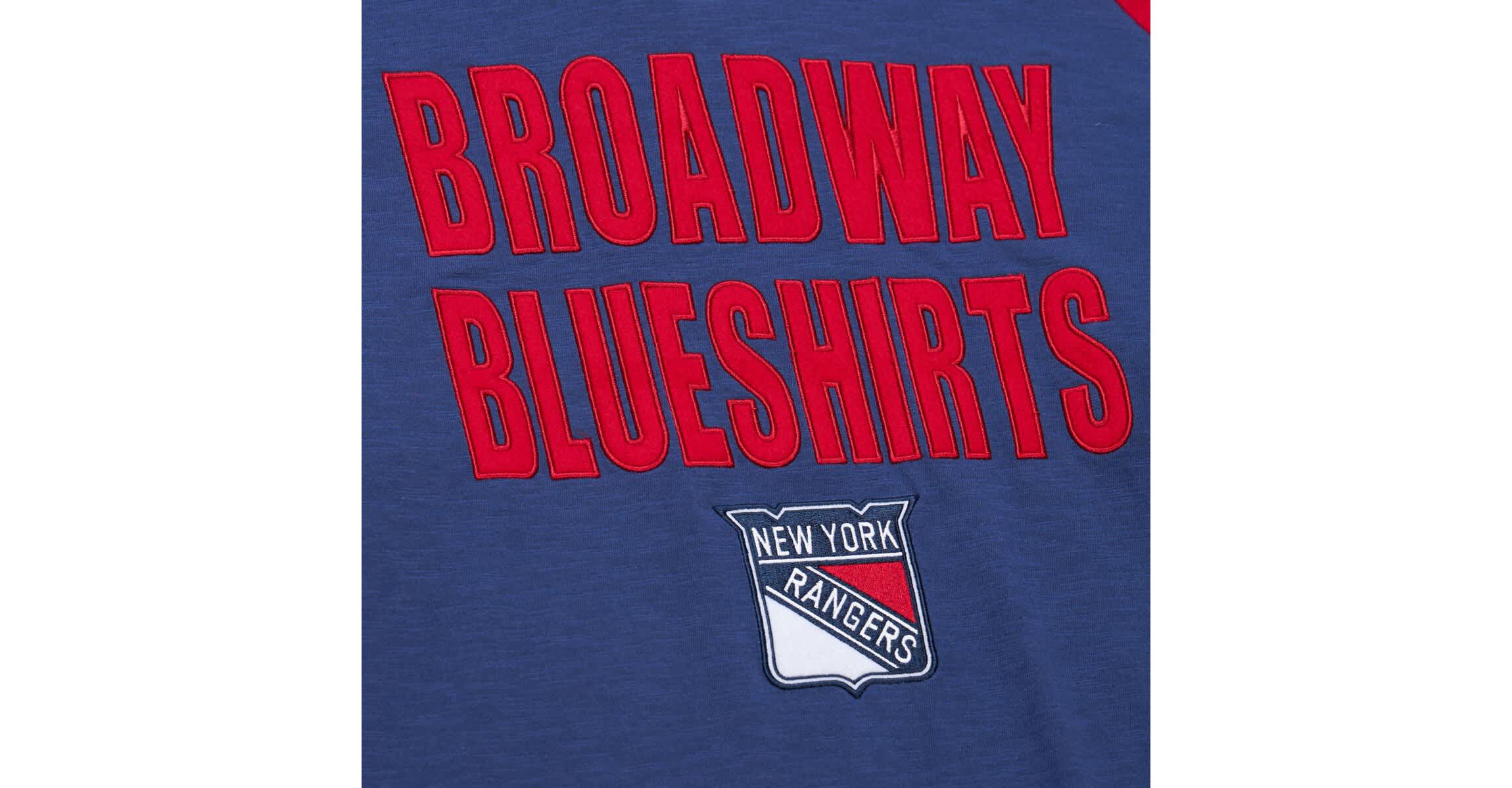 NHL Blue/Red New York Rangers Legendary Slub Raglan Long Sleeve T-Shirt