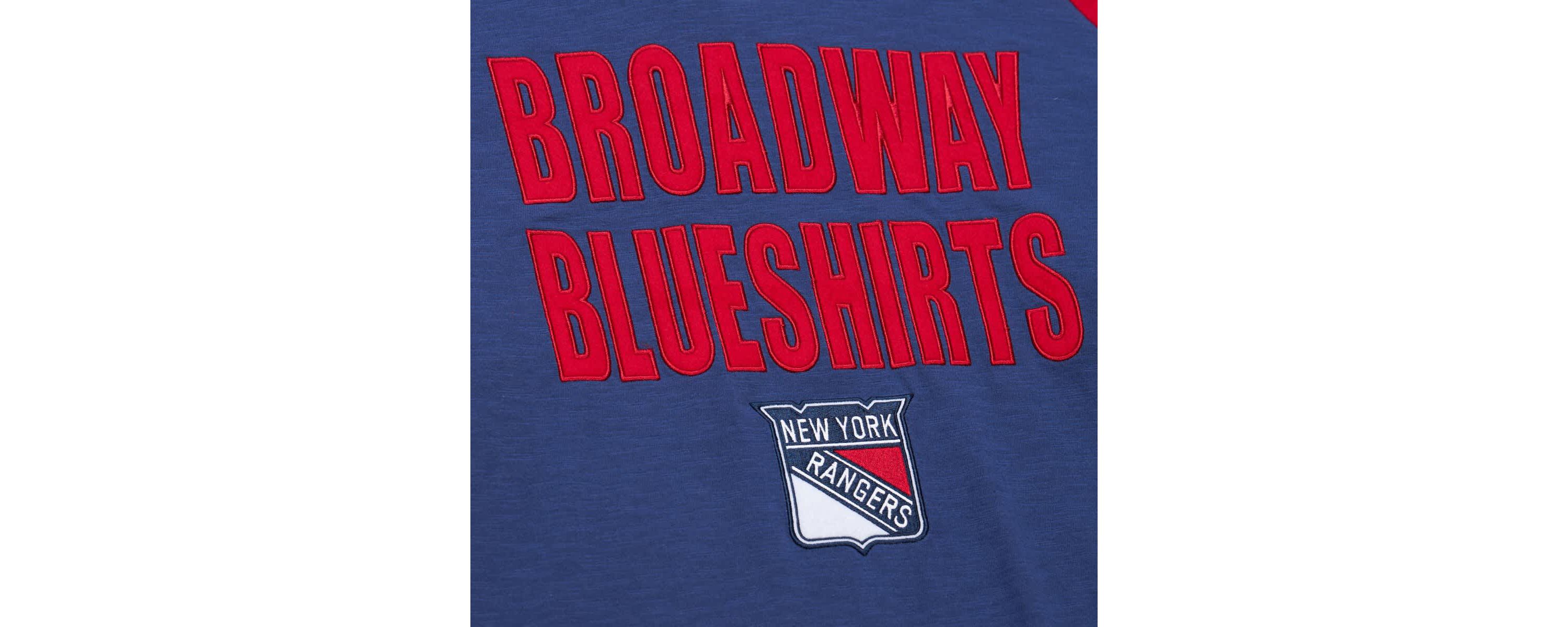 NHL Blue/Red New York Rangers Legendary Slub Raglan Long Sleeve T-Shirt