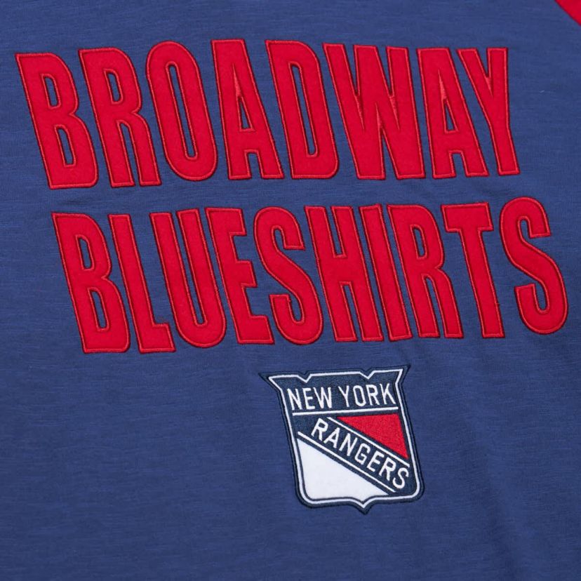 NHL Blue/Red New York Rangers Legendary Slub Raglan Long Sleeve T-Shirt