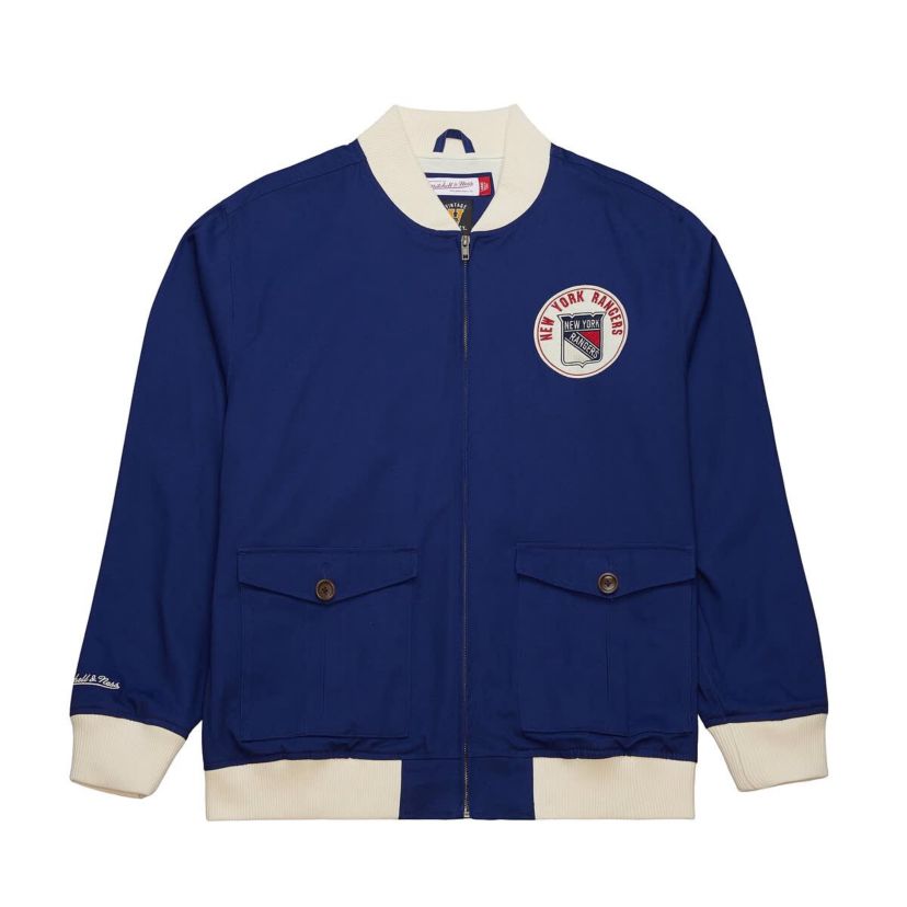 NHL New York Rangers Vintage Coaches Cotton Twill Full-Zip Jacket