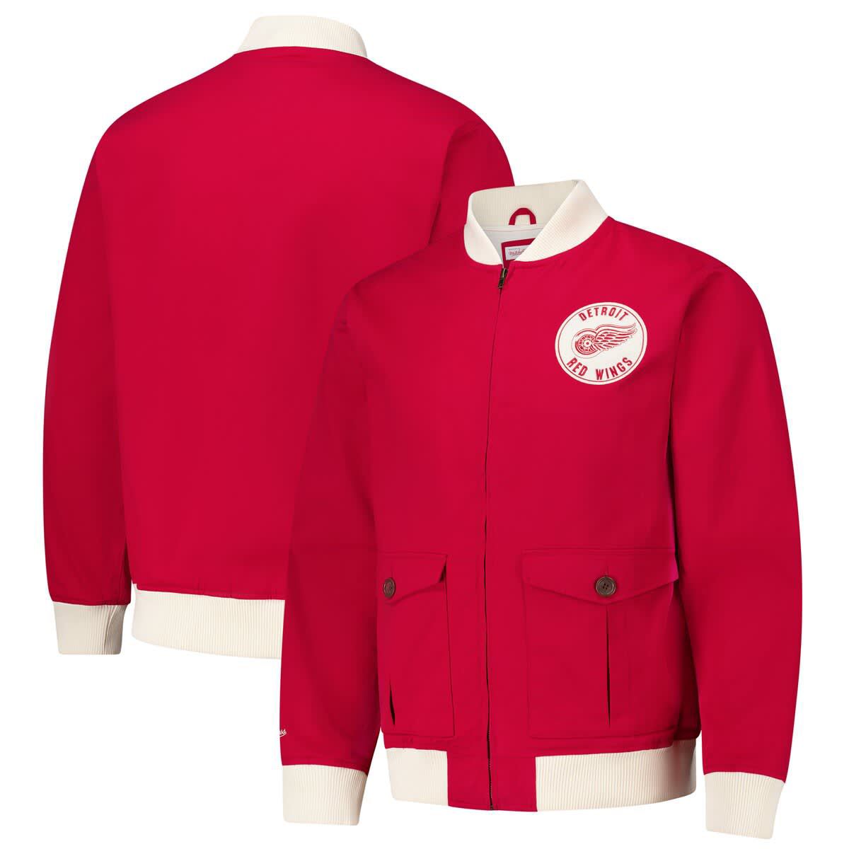 NHL Detroit Wings Vintage Coaches Cotton Twill Full-Zip Jacket