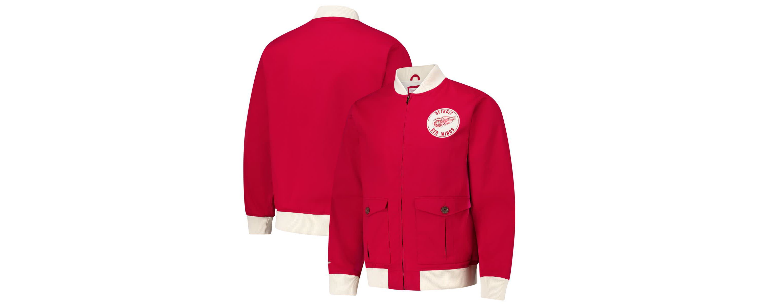 NHL Detroit Wings Vintage Coaches Cotton Twill Full-Zip Jacket