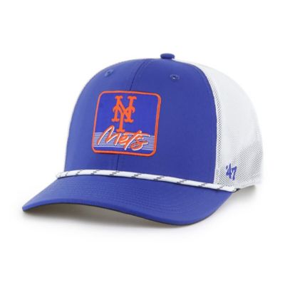 '47 Men's MLB Royal/White New York Mets Scratch Adjustable Trucker Hat