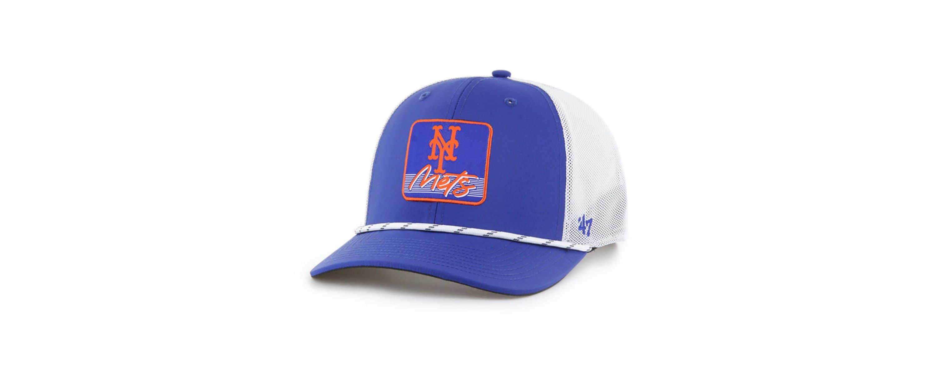 MLB Royal/White New York Mets Scratch Adjustable Trucker Hat