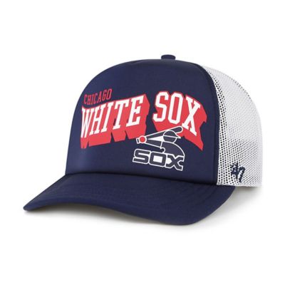 '47 Men's Chicago White Sox MLB Chicago Sox Meander Foam Trucker Snapback Hat, Navy Blue