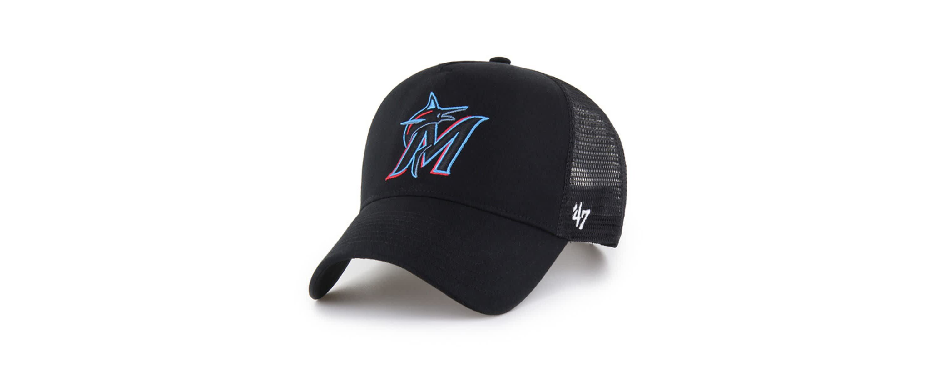 MLB Miami Marlins Ballpark Offside Adjustable Trucker Hat