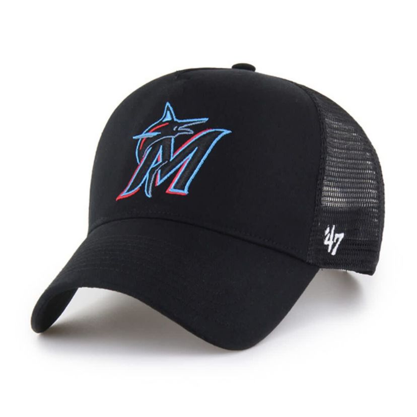 MLB Miami Marlins Ballpark Offside Adjustable Trucker Hat
