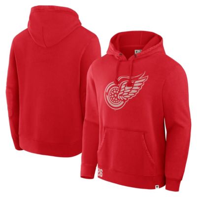 Men's NHL Fanatics Detroit Wings Decades Collection Tradition Fleece Pullover Hoodie, Red, Medium