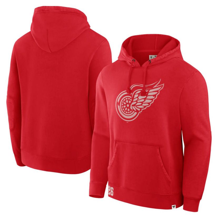NHL Fanatics Detroit Wings Decades Collection Tradition Fleece Pullover Hoodie
