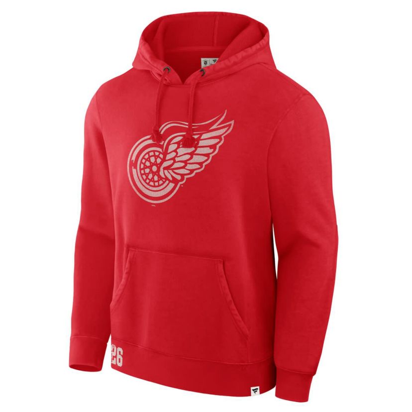 NHL Fanatics Detroit Wings Decades Collection Tradition Fleece Pullover Hoodie